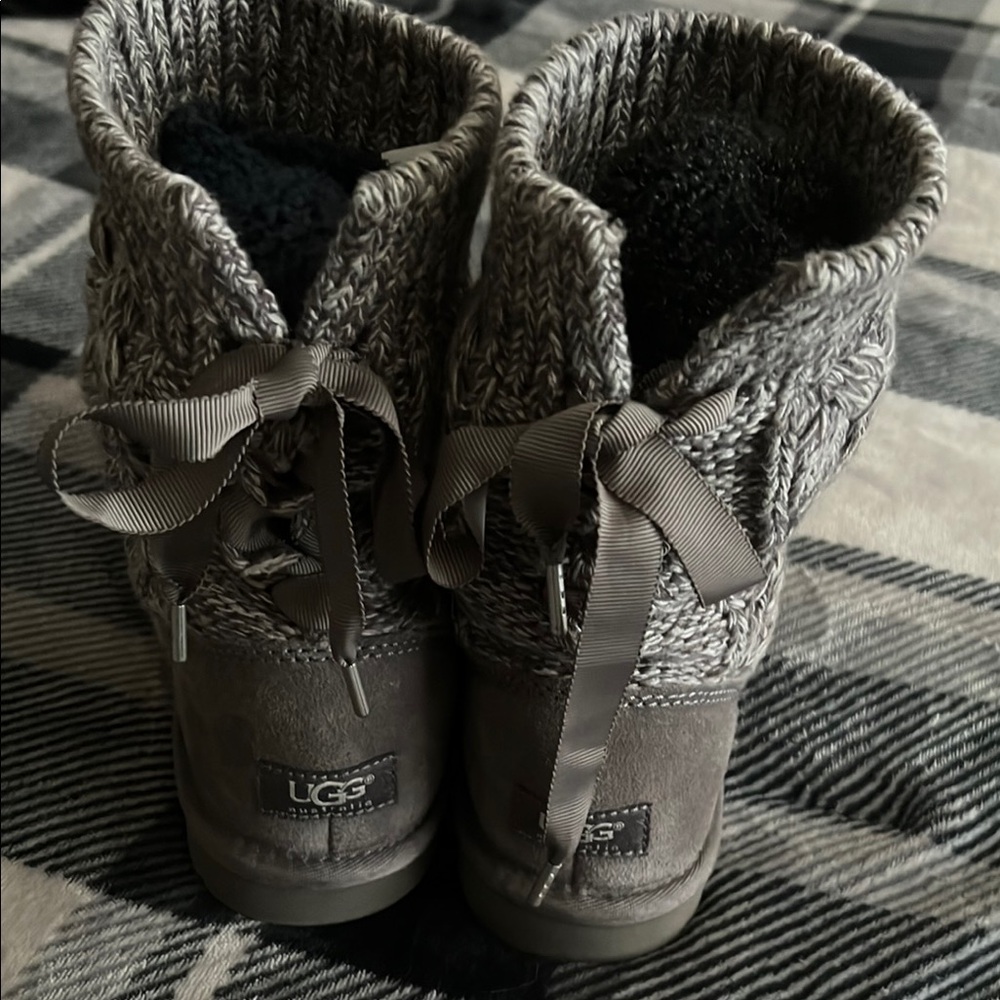 UGG Women's Gray Knit Boots